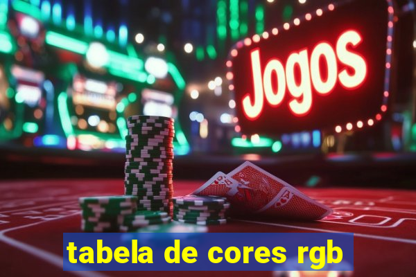 tabela de cores rgb